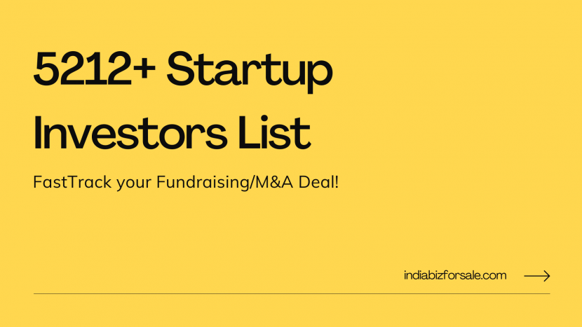 5000+ Startup Investors List – Complete Your Fundraising/M&A Deal