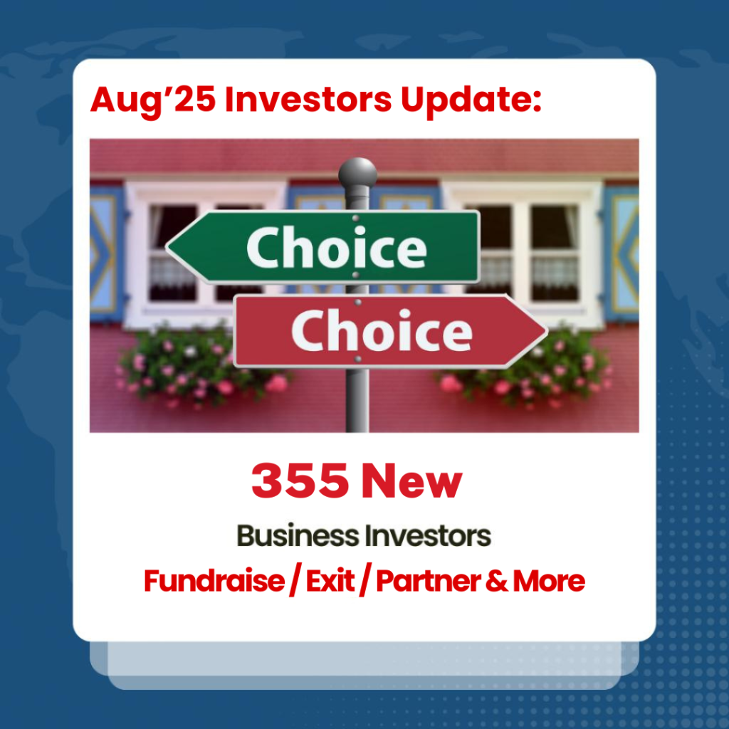 IndiaBizForSale: 355 Genuine Investors & Buyers Joined in August 2025