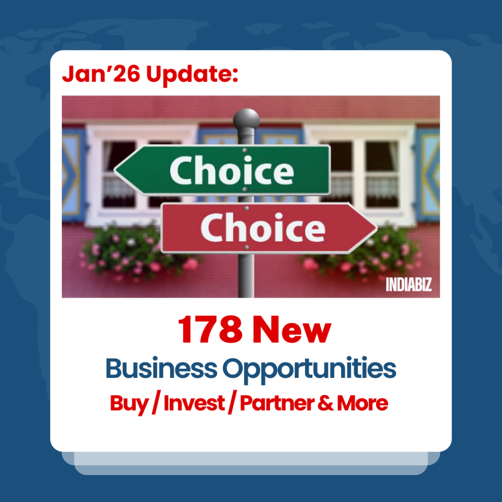 178 New Business Opportunities Added – January 2026 | IndiaBizForSale
