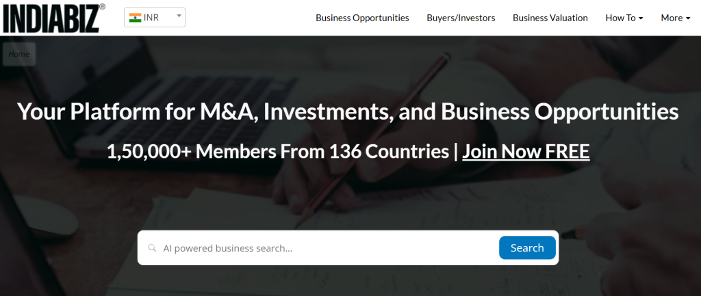 IndiaBizForSale - India's largest business buying and selling platform